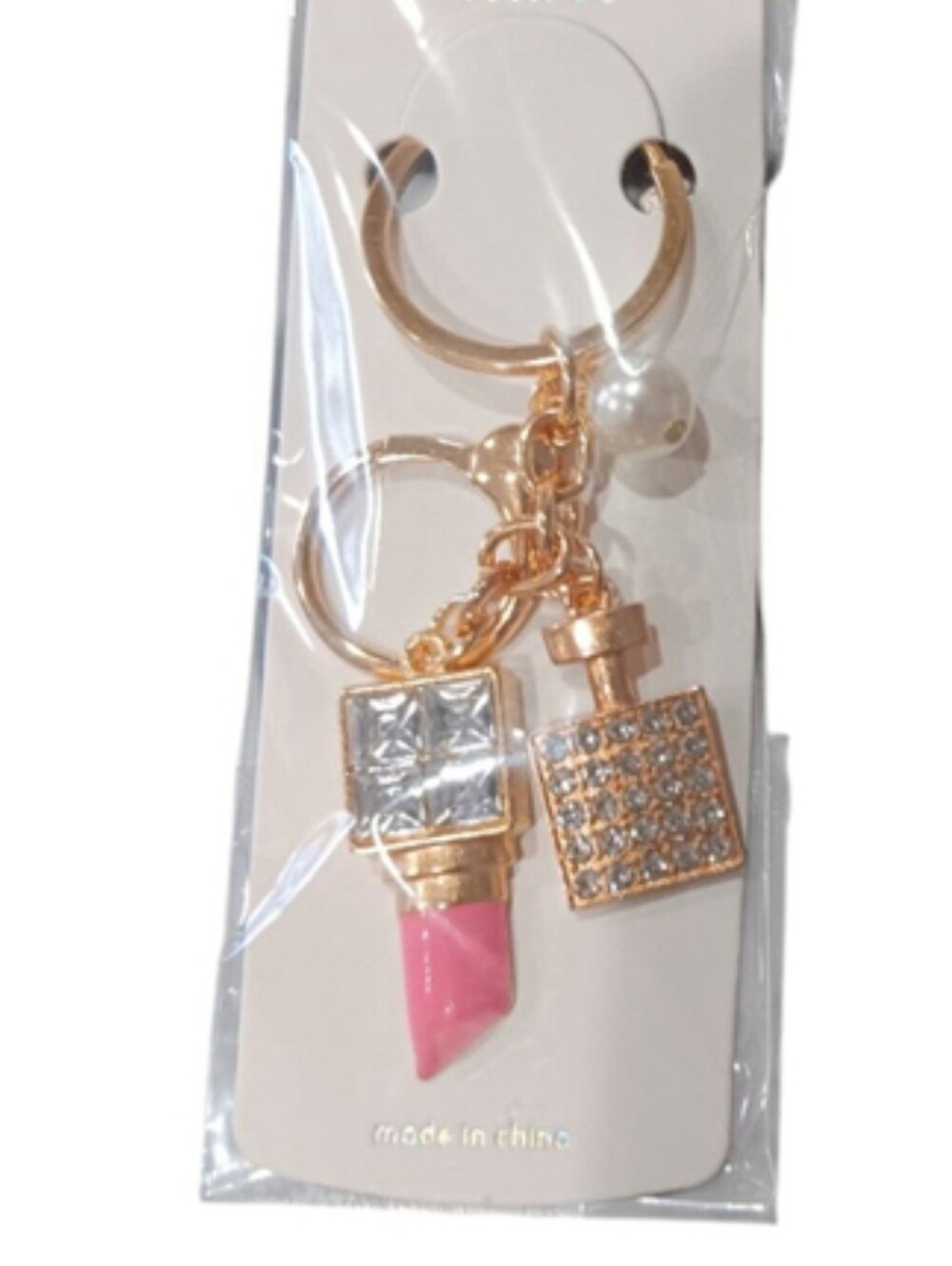 Bling Lipstick/Pearl Bag Charm/Key Chain NWT - Picture 5 of 6